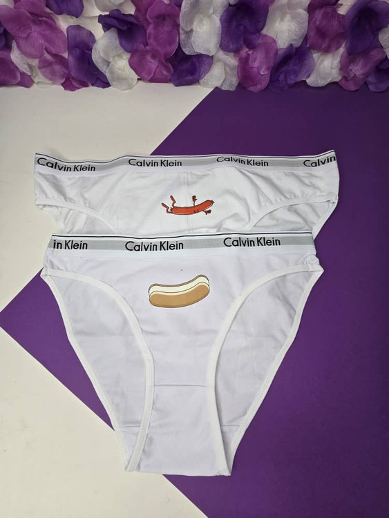 ست شورت کاپلی طرح سوسیس و ساندویچ - نمای جلو