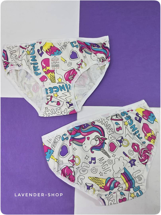 شورت اسلیپ دخترانه ۹-۱۱ سال سفید خوشگل