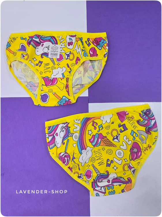 شورت اسلیپ دخترانه ۹-۱۱ سال زرد خوش رنگ