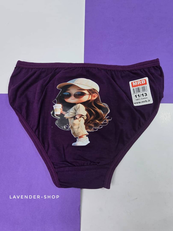 شورت اسلیپ دخترانه 11-13 سال بنفش