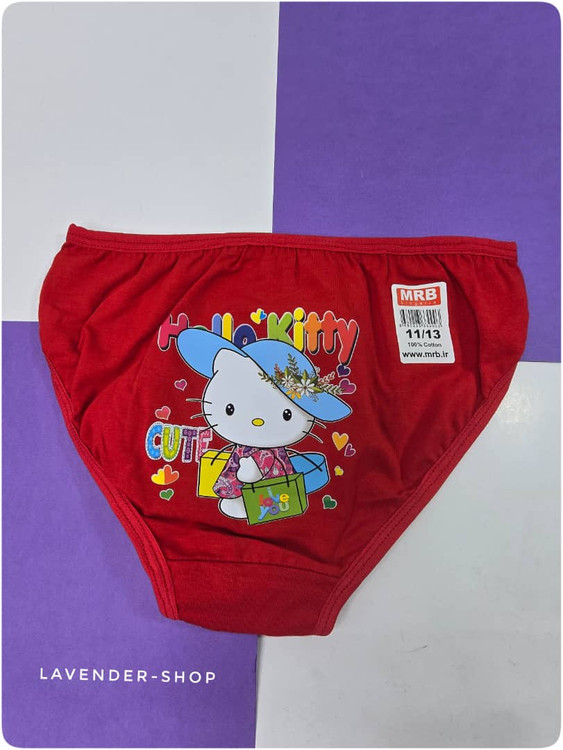 شورت اسلیپ دخترانه 11-13 سال قرمز رنگ