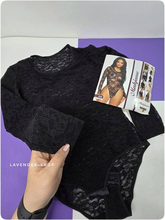 نمای پشت بادی تمام گیپور آستین بلند