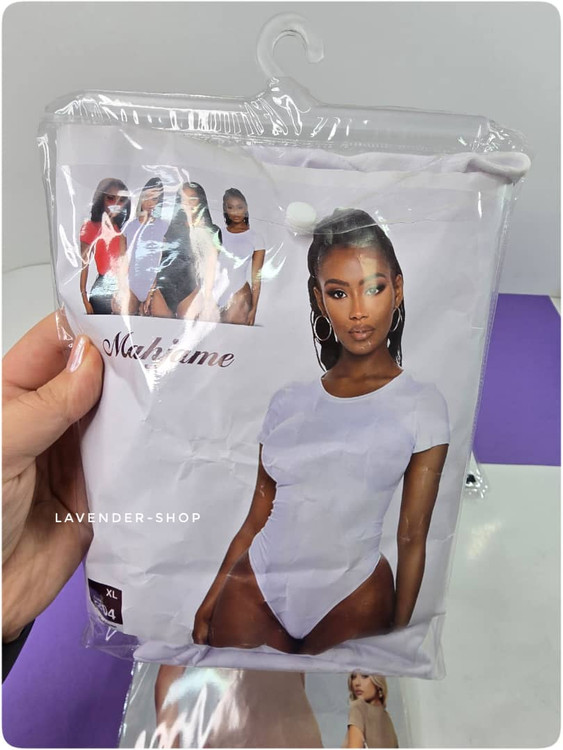 بادی نخی جذب زنانه آستین کوتاه رنگ سفید