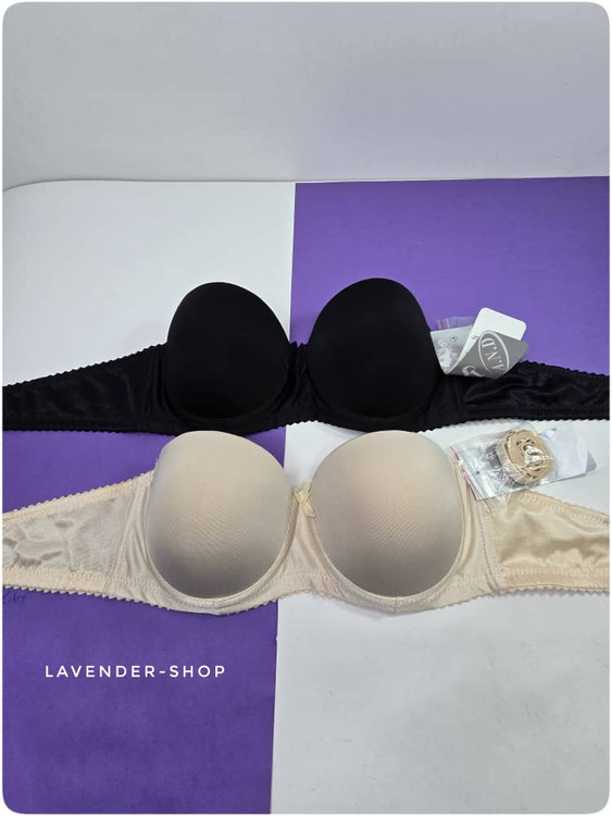 سوتین دکلته زنانه کاپ B اسفنجی کرم با کیفیت بالا