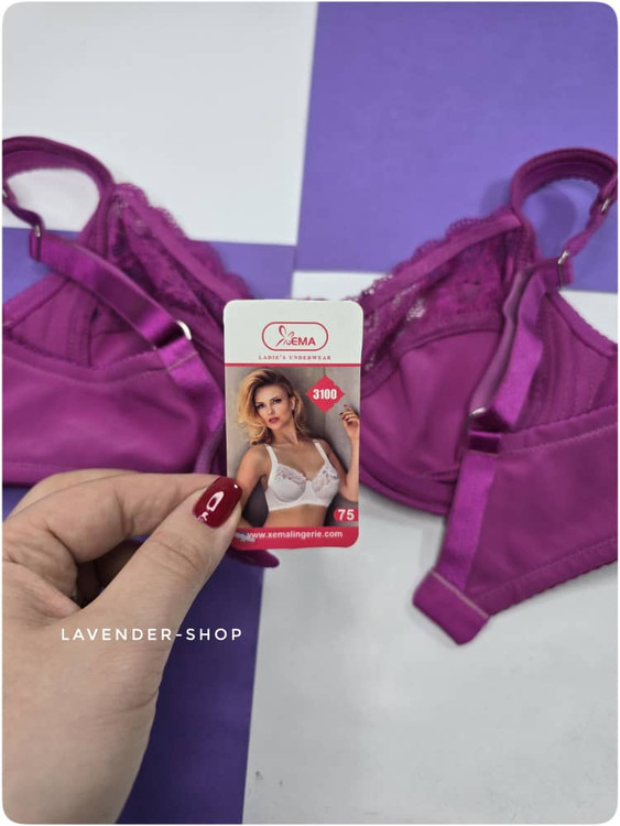 سوتین مینیمایزر EMA کاپ C کوچک کننده سینه بزرگ رنگ بنفش