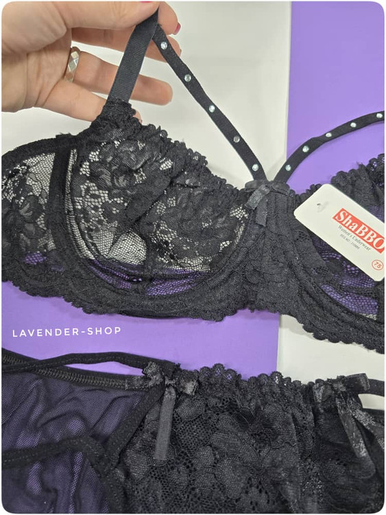 ست توری زنانه سه رنگ سبز مشکی گلبهی