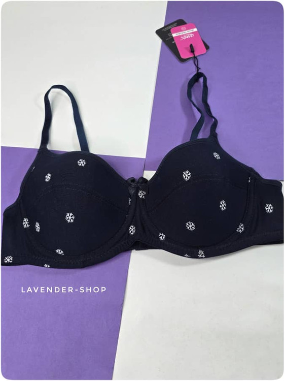 سوتین سرمهای طرح دونه برف سفید