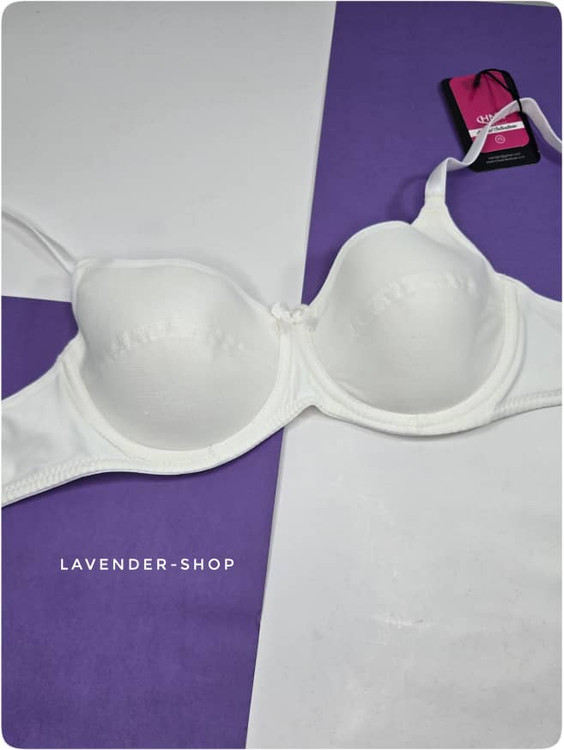 سوتین نخی سفید ساده زنانه هونکس