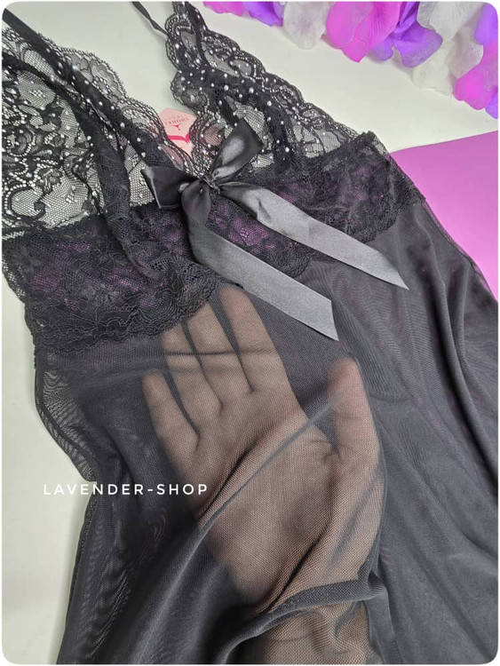 لباس خواب زنانه توری لطیف همراه شورت