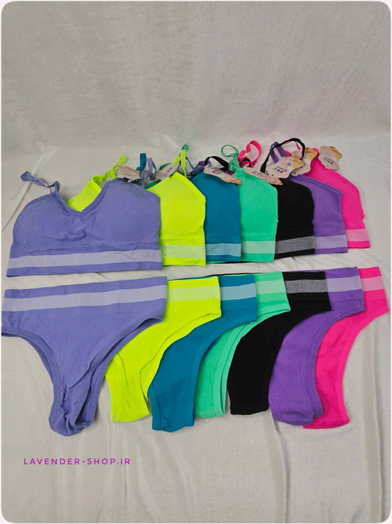 نیم تنه و شورت بک لس رنگبندی جذاب