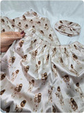 تاپ و شلوارک خونگی ست ساتن عروسکی